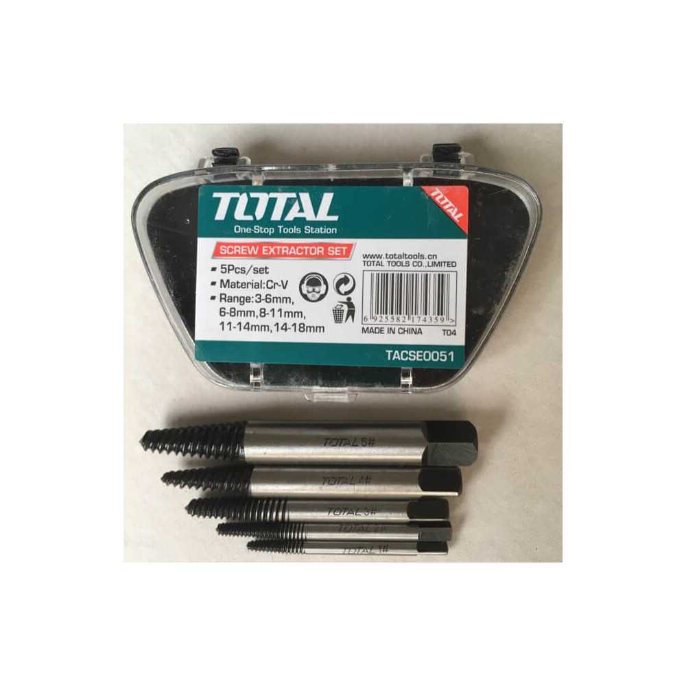 Set Extractor Tornillos 5 Piezas Total Tools TACSE0051