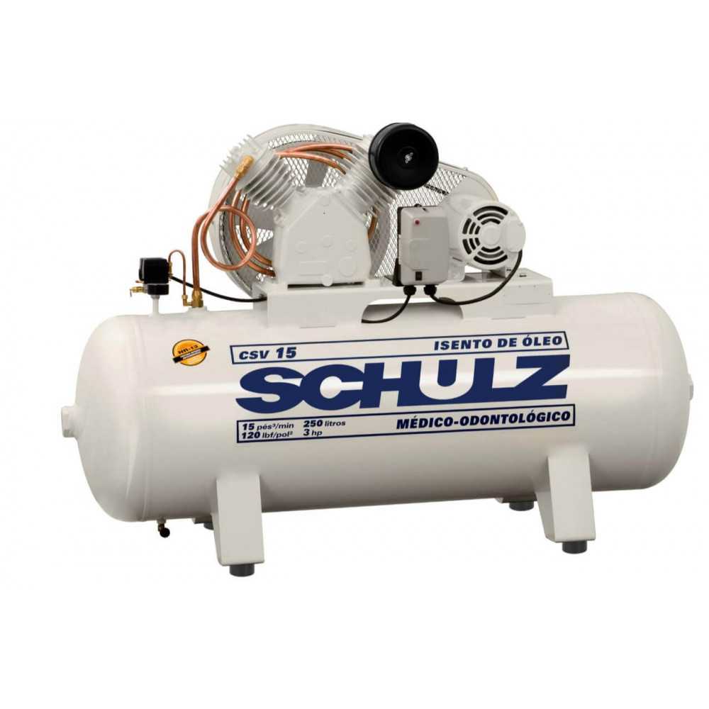 Compresor de aire CSV-15/250L 3HP 220V Sin Aceite Schulz 9323371-0