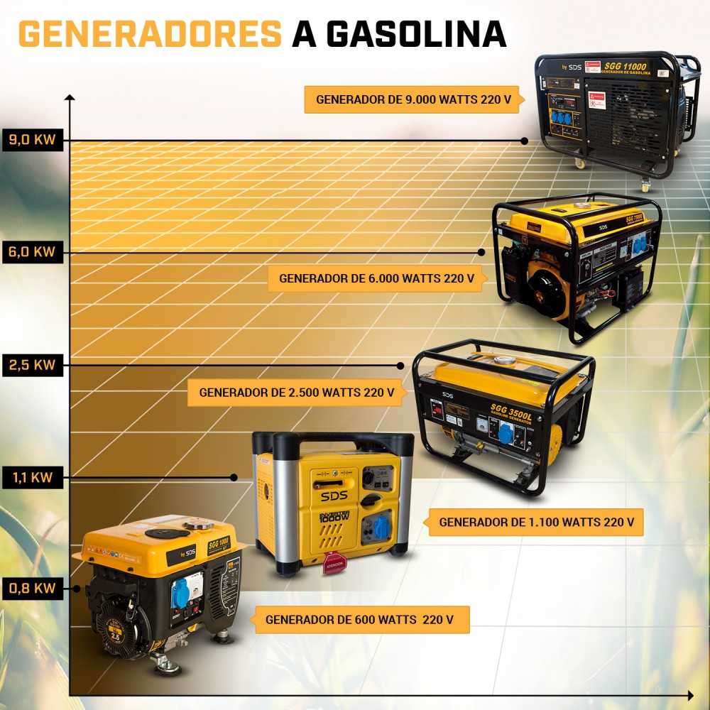 Generador Eléctrico Bencinero 6.0kW SGG7500E Sds Power MI-SDS-37662