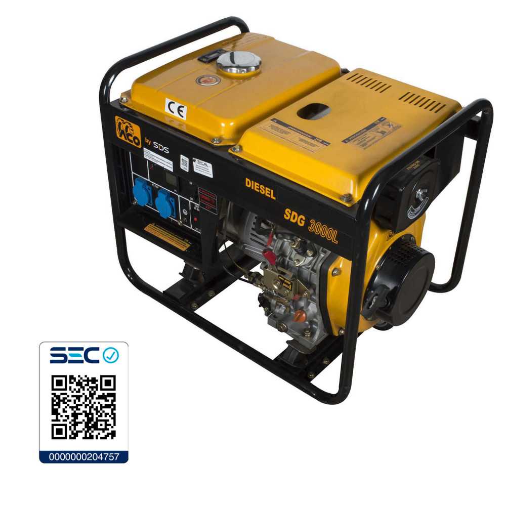 Generador Eléctrico Diesel 2.8kW SDG3000L Sds Power MI-SDS-36810