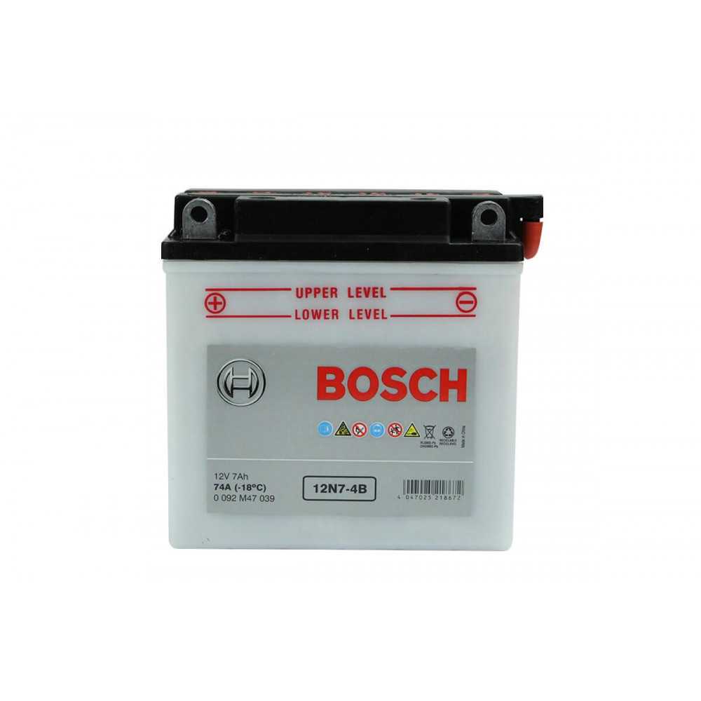 Batería de Moto 12V 7Ah Positivo Izquierdo M4 Bosch 3912N7B-4B