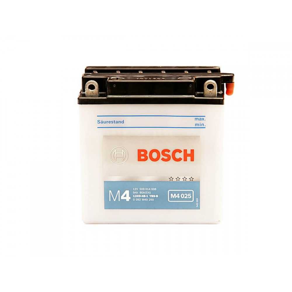 Batería de Moto 12V 9Ah Positivo Izquierdo M4 Bosch 3912N9-4B-1