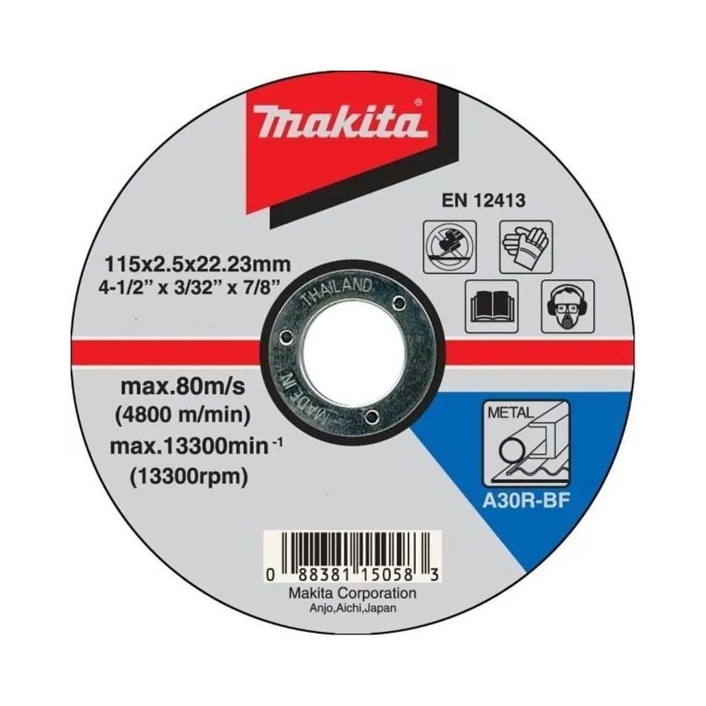 Disco Corte Metal 115x2.5x22.23 MM A30R-BF Makita B-46408