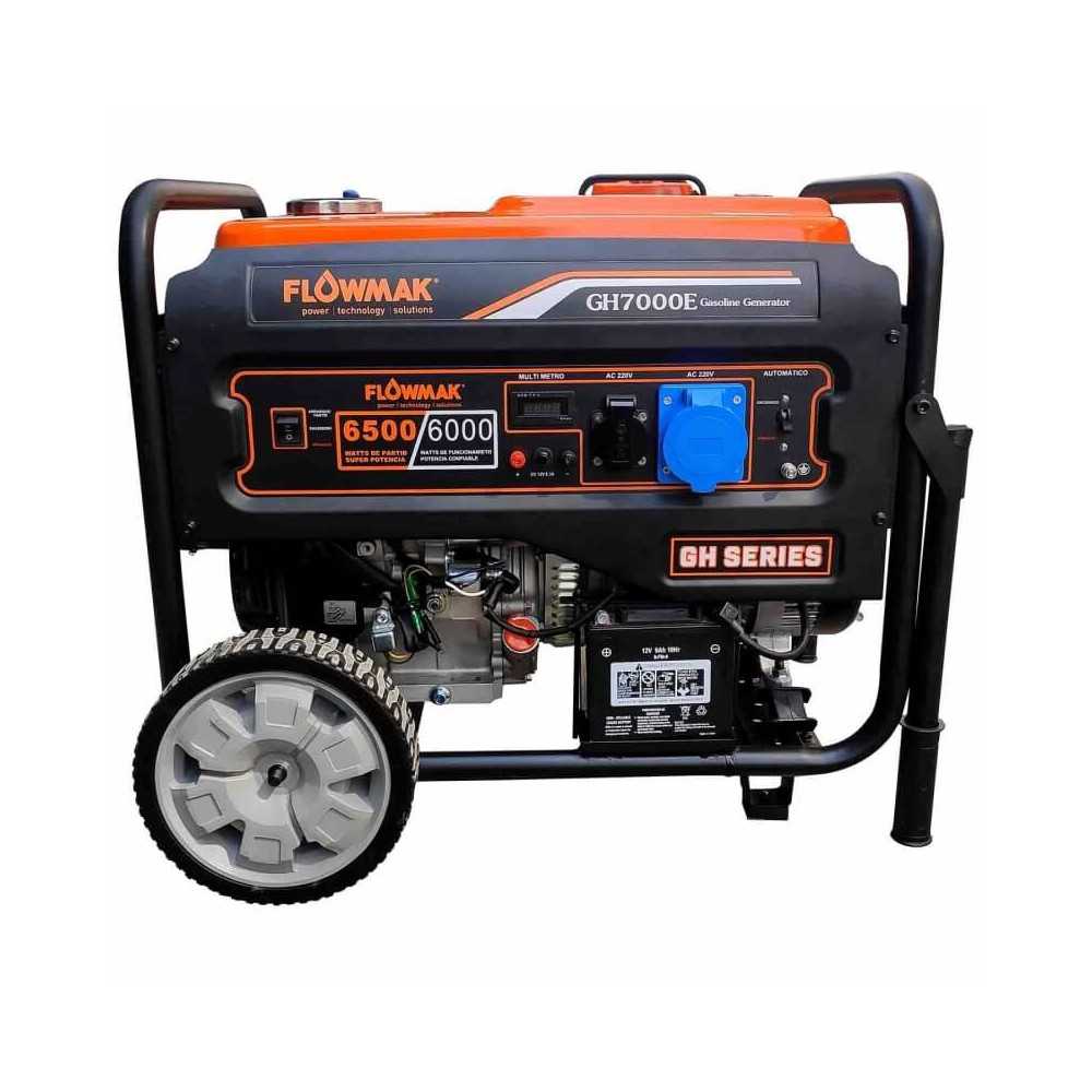Generador Eléctrico Gasolina 220V 6000W GH7000E Flowmak 109256