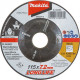Disco Desbaste Metal/Inox AZ24N 115x7.2x22.23mm HI-Trabajo Pesado Makita B-56409