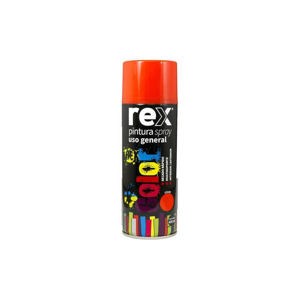 Pintura Spray uso General Naranjo 400 ml Rex 60012