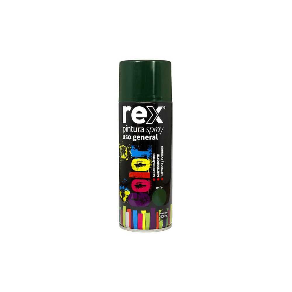 Pintura Spray uso General, Verde Oscuro, 400 ml Rex 60018