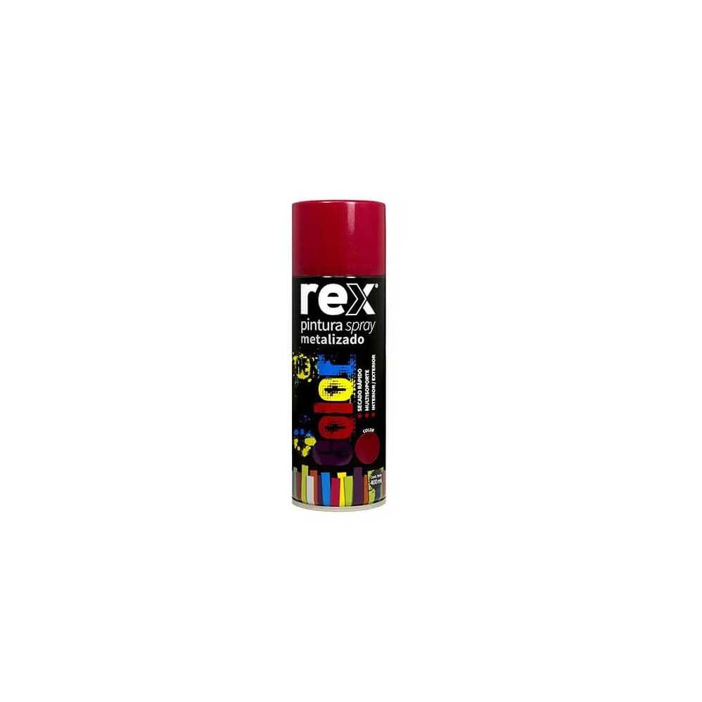 Pintura Spray Metálico, Rojo, 400 ml Rex 60029
