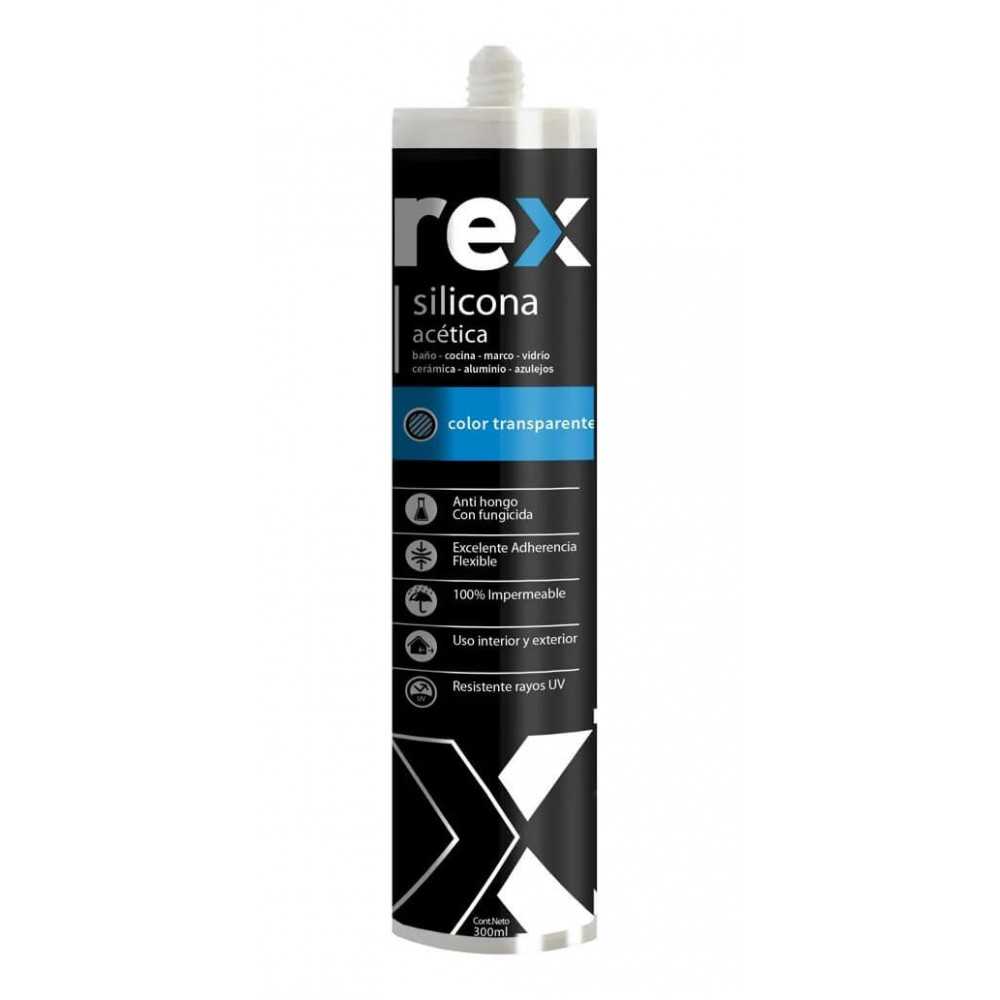 Silicona Acética Transparente 300 ml Rex 30306