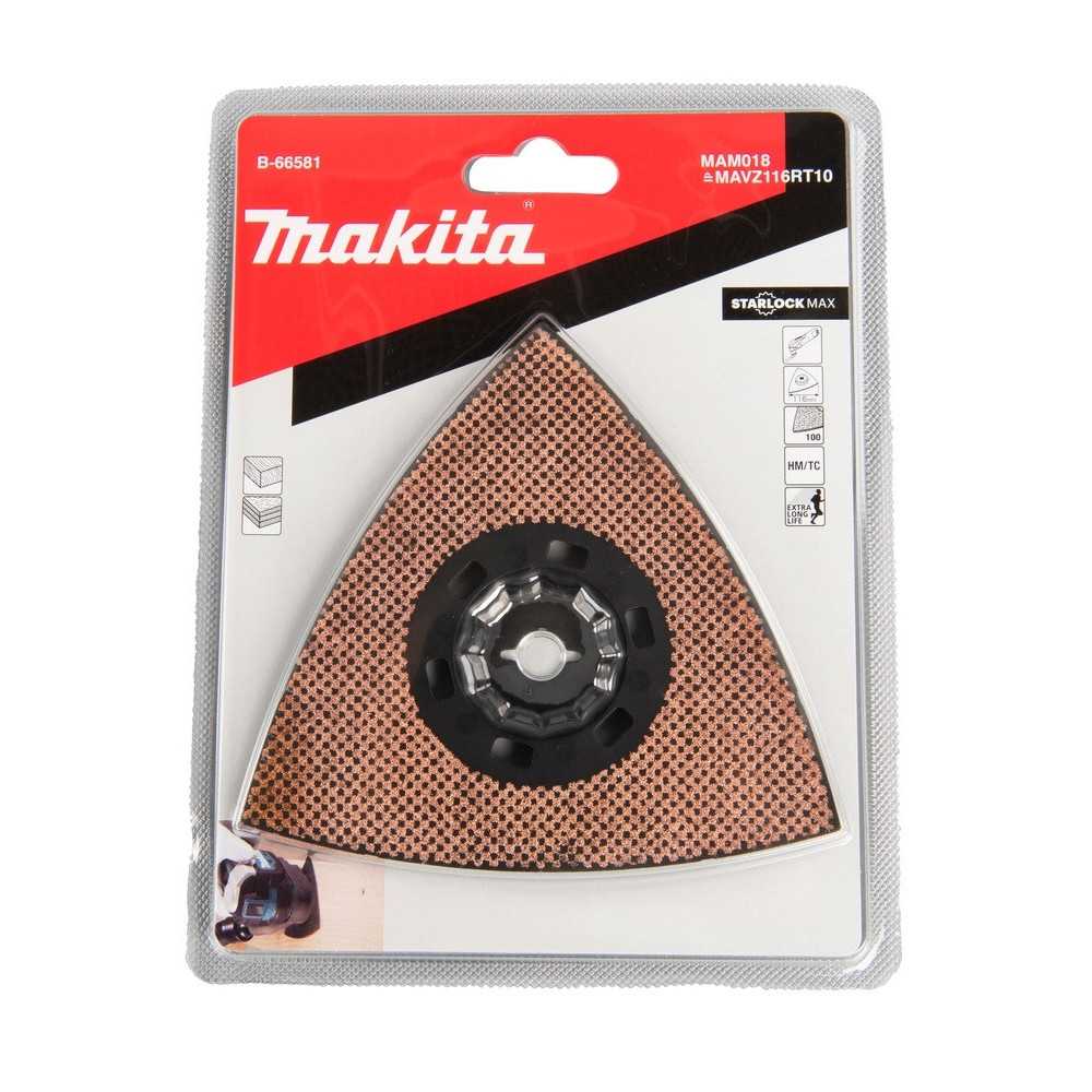 Placa de lijado grano 100 116mm Starlock Max MAM018 Makita B-66581