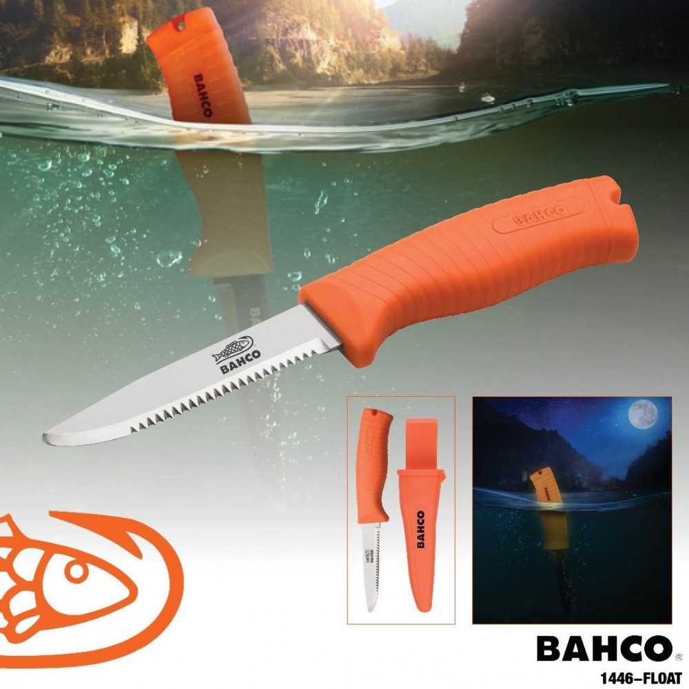 Cuchillo de Rescate flotante con mango fluorescente Bahco 1446-FLOAT
