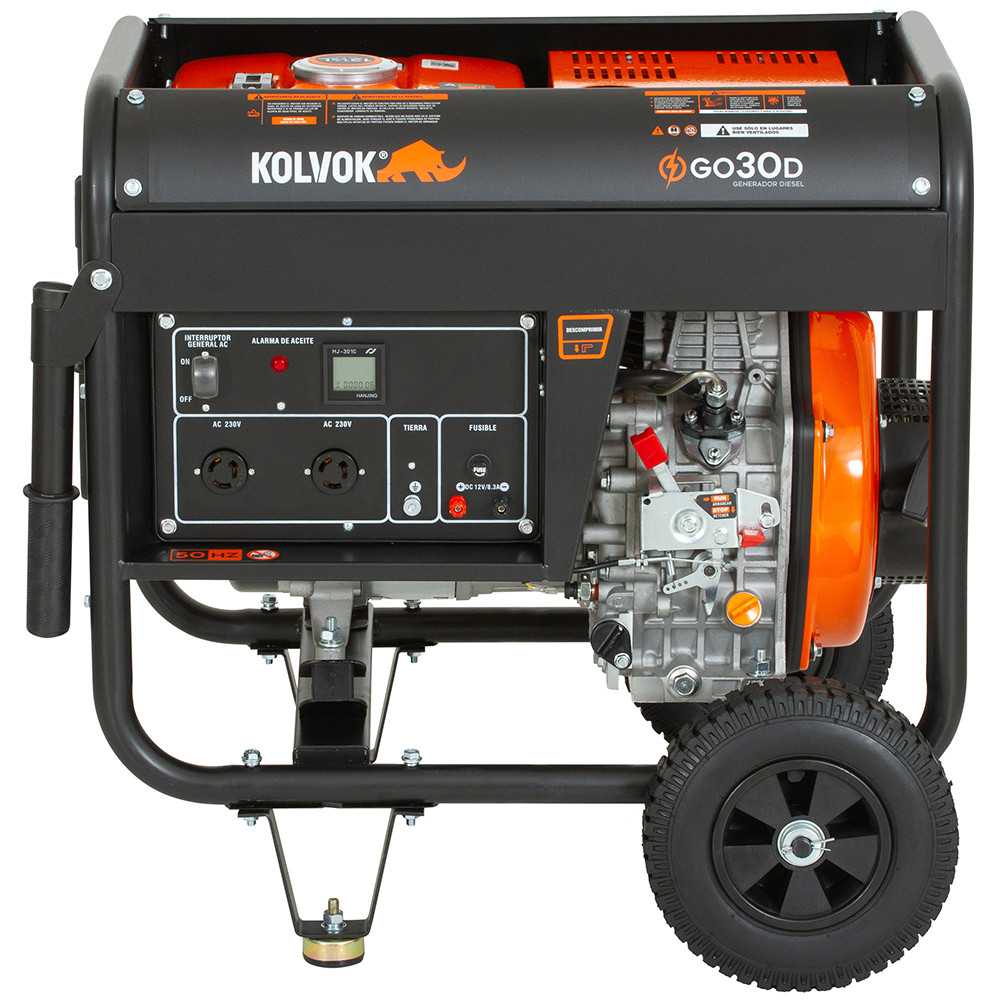 Generador Eléctrico Diesel Monofásico 3.000W GO30D Kolvok 103011277