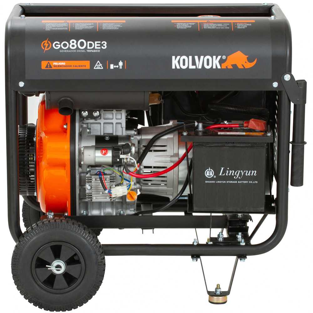 Generador Eléctrico Diesel Trifásico 6.500W GO80DE3 Kolvok 103011279