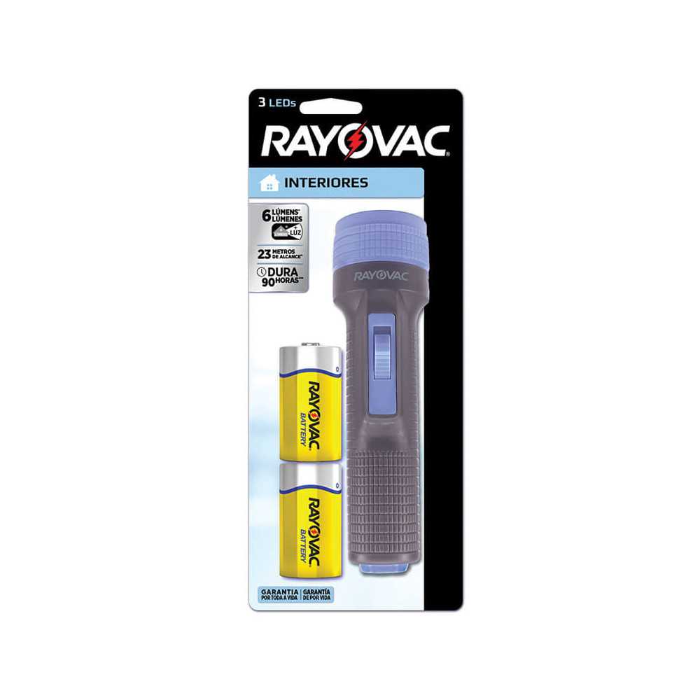 Linterna Plástica 2D 3 LEDs Rayovac 443022