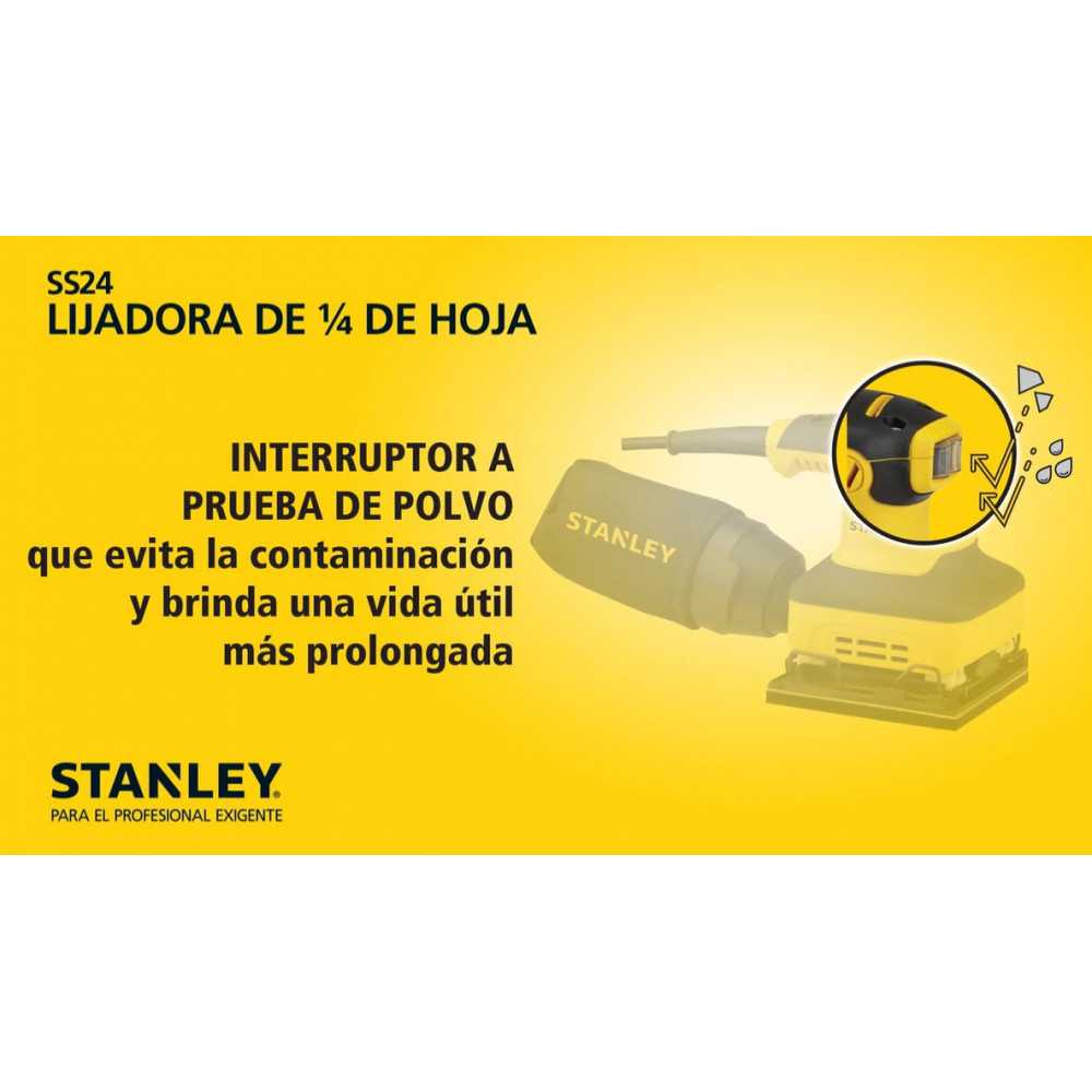 Lijadora Orbital 240W 1/4" Stanley SS24-B2C
