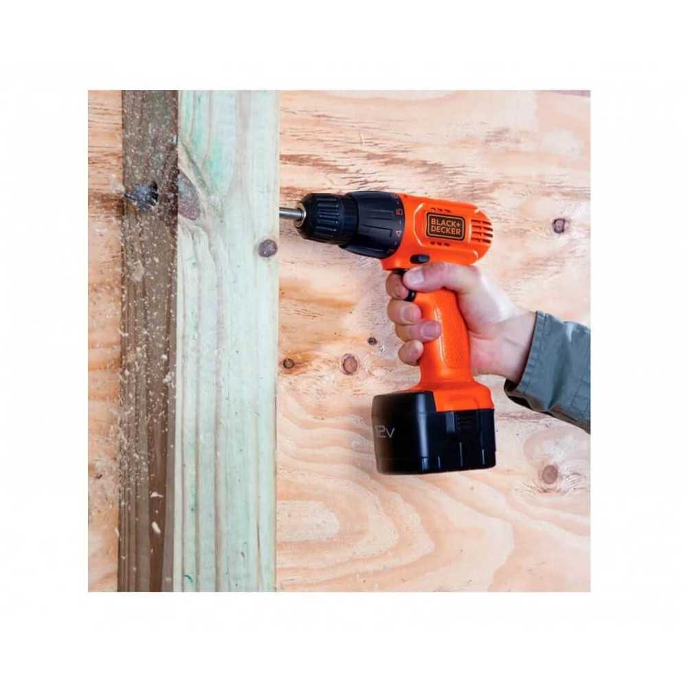 Taladro Atornillador Inalámbrico 10mm (3/8”) 12V + 1 batería 1.5Ah + cargador Black&Decker CD121K-B2C