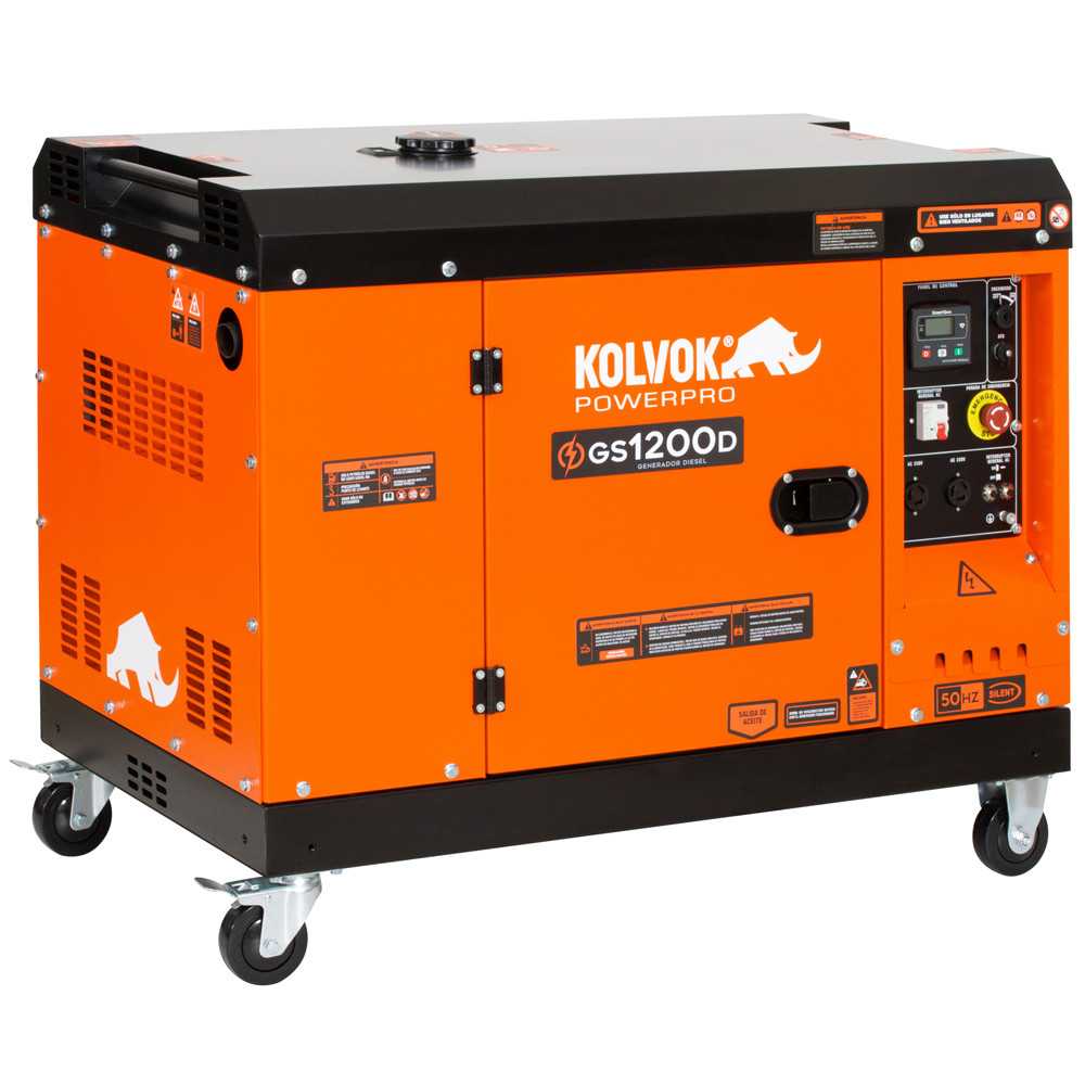 Generador Eléctrico Diesel Insonorizado Monofásico 12.000W GS1200D Kolvok 103011281