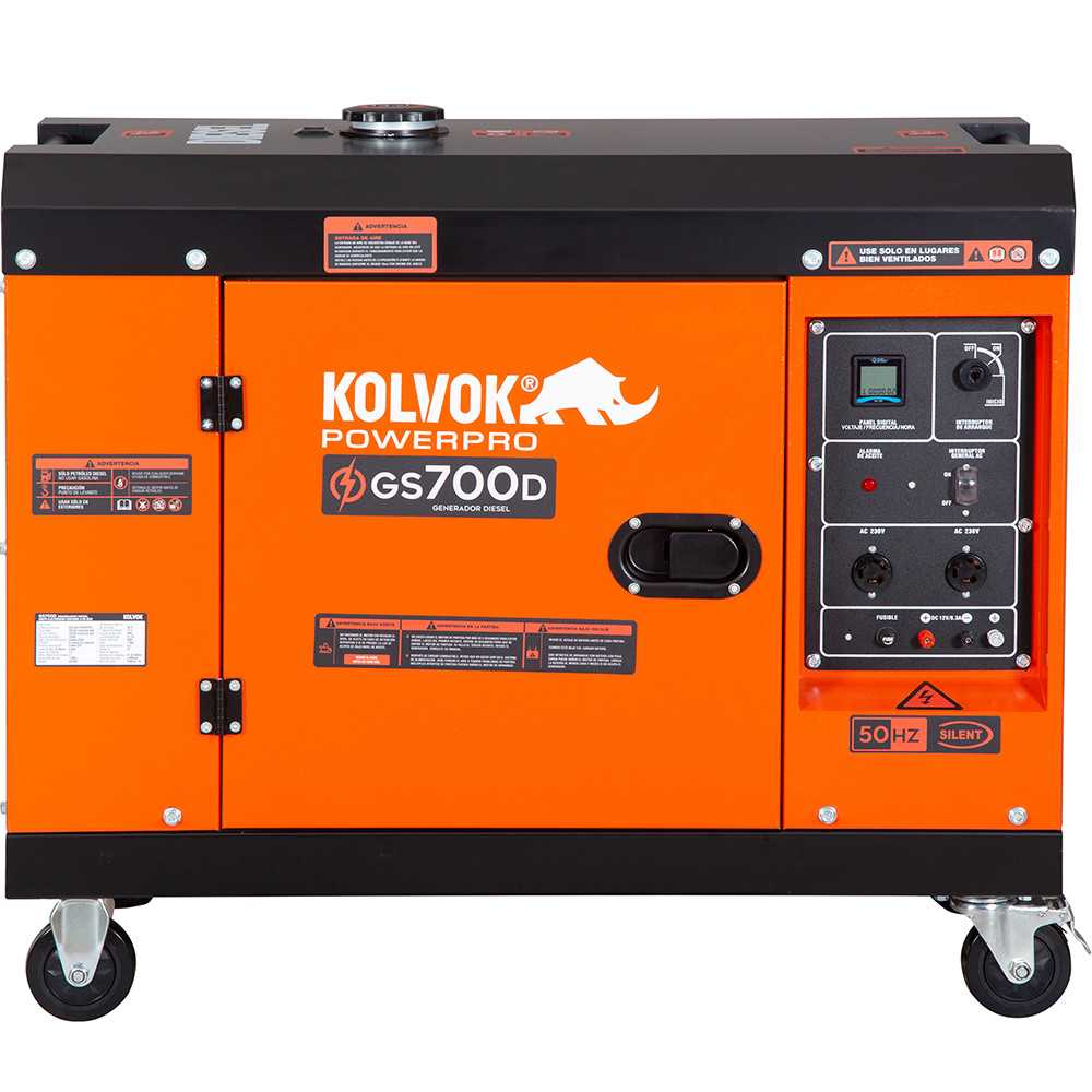 Generador Eléctrico Diésel 5KVA Monofásico GS700D Kolvok 305011003