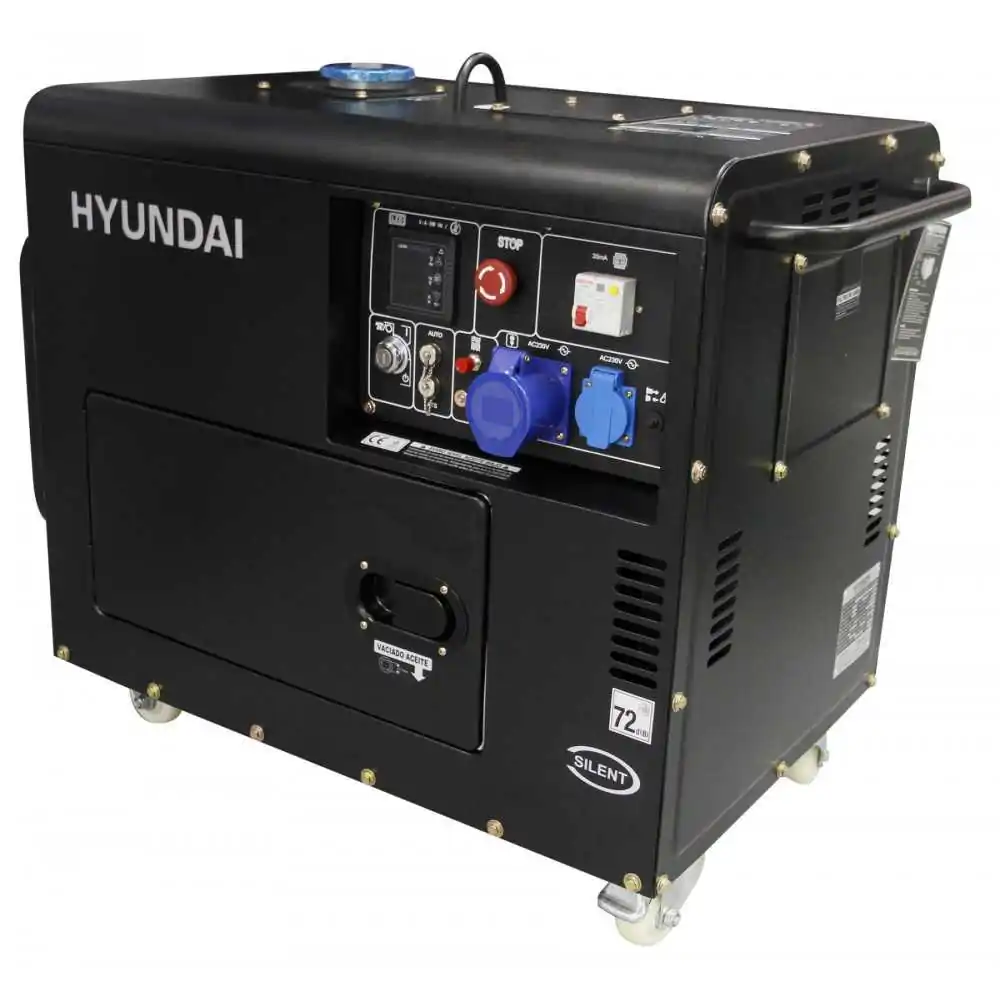Generador Eléctrico Diesel 5,0/5,5 kw insonorizado HYUNDAI 78DHY6000SE