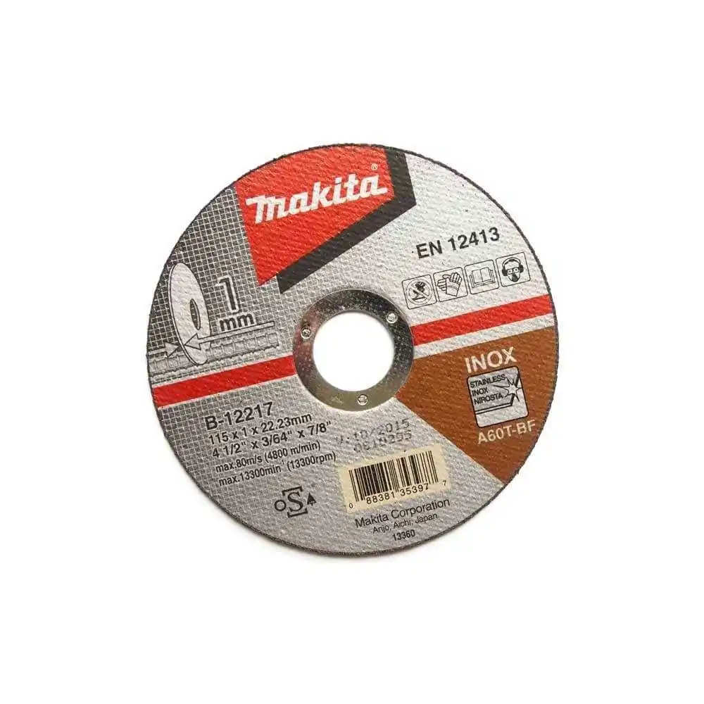 Disco Abrasivo 4-1/2" Corte Acero Inoxidable Makita B-12217