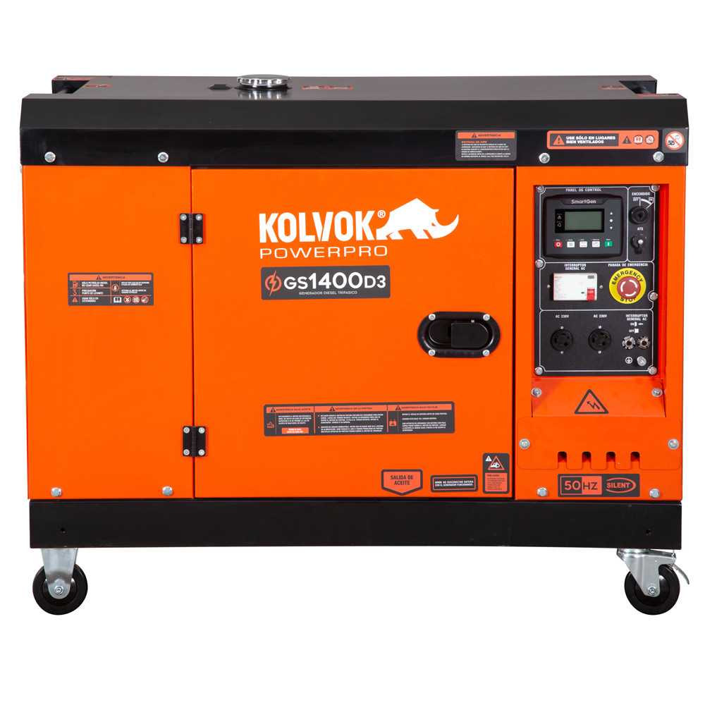 Generador Eléctrico Diésel Insonorizado Trifásico 11500W / 14KVA GS1400D3 Kolvok 103011282