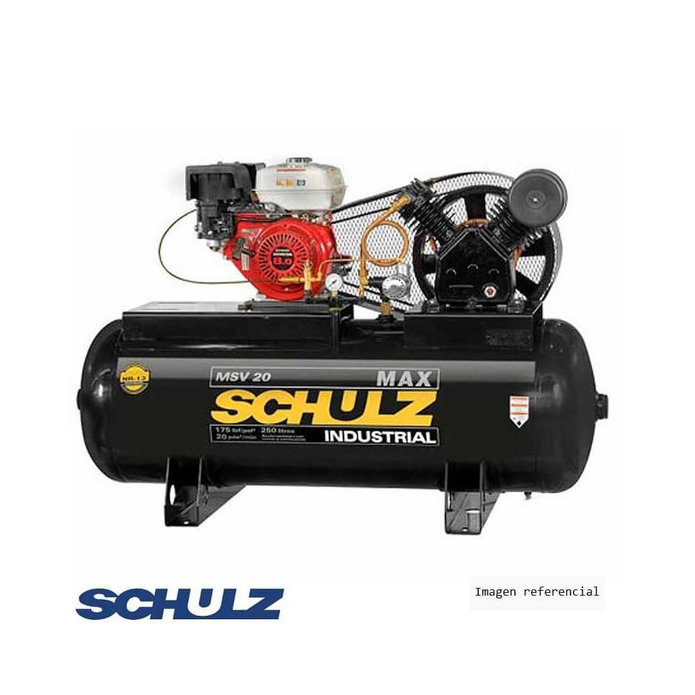 Compresor de Aire Diésel 10 HP 250 LTS Partida eléctrica Schulz MSV-20MAX/250/D