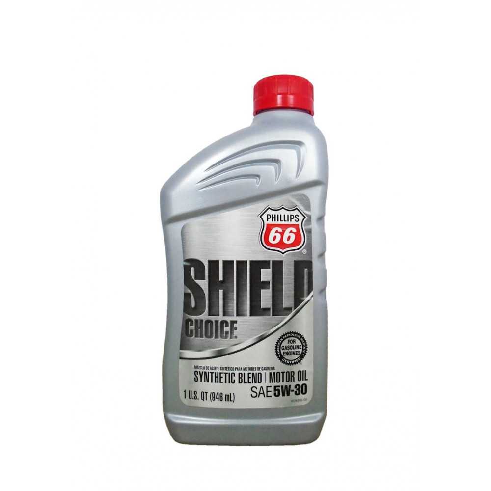 Lubricante - Aceite 5W30 0.95Lts SHIELD CHOICE motor oil semi sintético / API:SM Phillips 66 001600