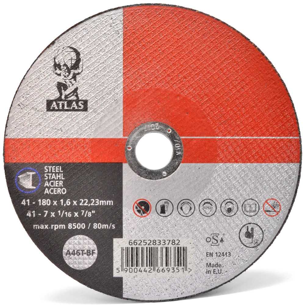 Disco de Corte - Acero Inoxidable - 7" (180x1,6x22mm) - Atlas