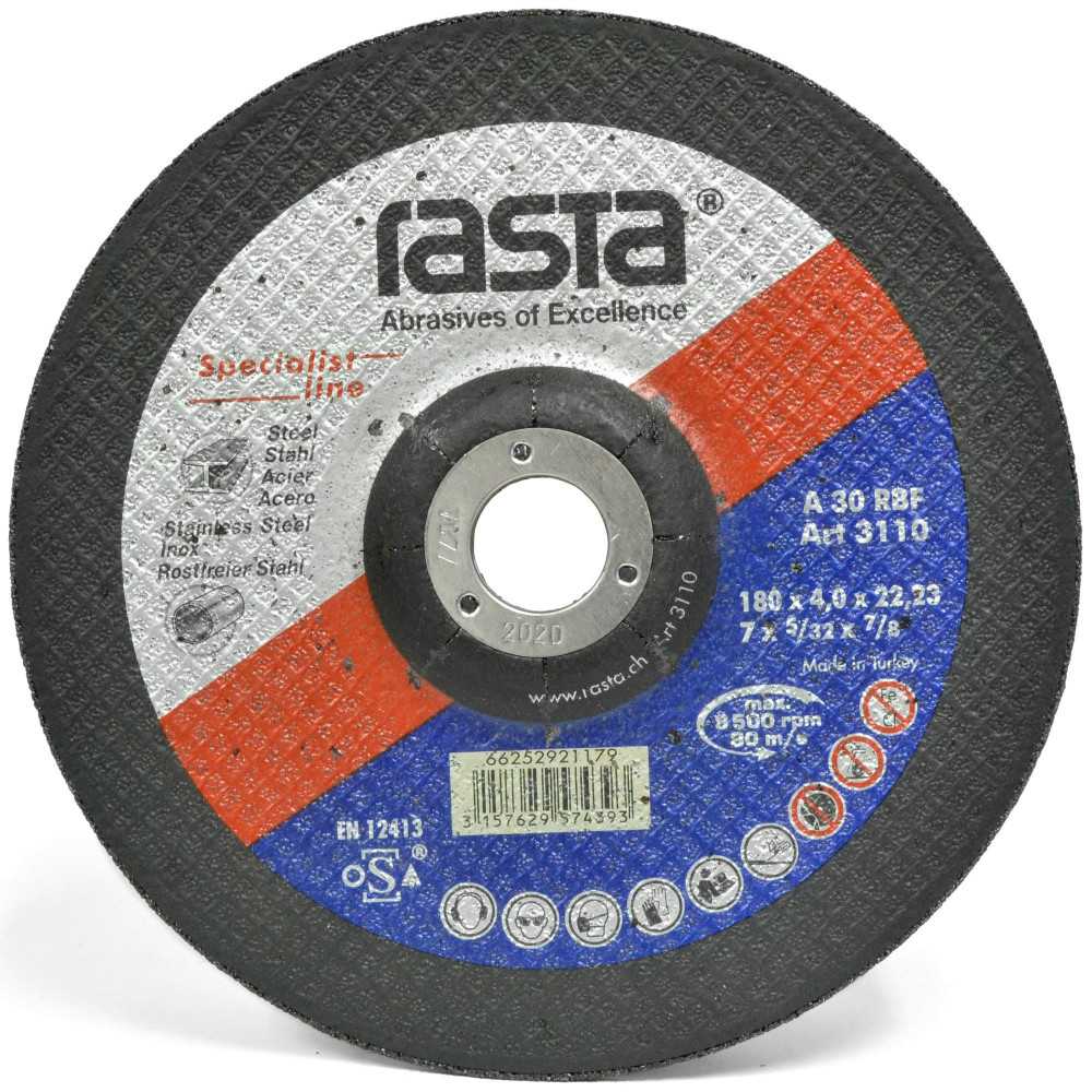 Disco de Desbaste Metal Rasta 7" (180x4x22mm)