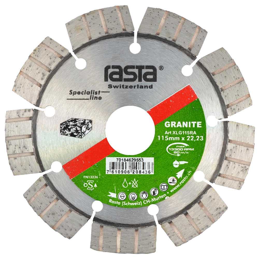 Disco Diamantado - Granito - 4,5'' - Laser Granite - Rasta - (115x2,4x22mm)