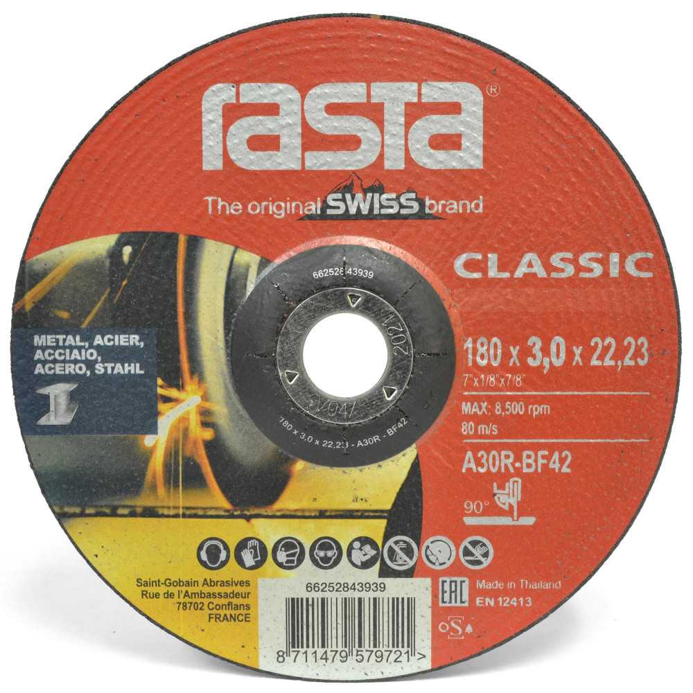 Disco de Corte Metal Rasta Classic 7" (180x3,0x22mm)
