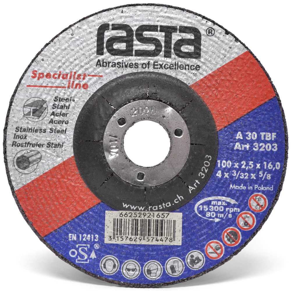 Disco de Corte Metal Rasta 4" (100x2,5x16mm)