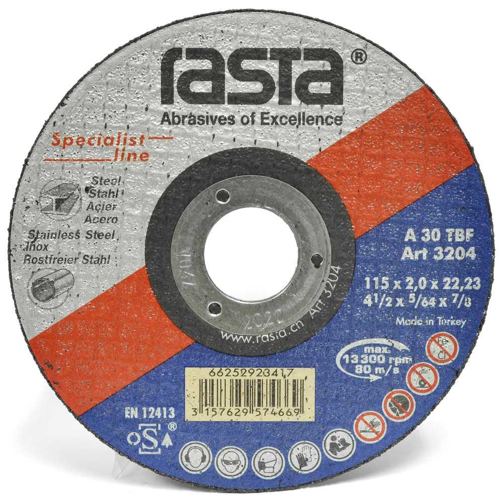Disco de Corte Metal Rasta 4 1/2" (115x2,0x22mm)