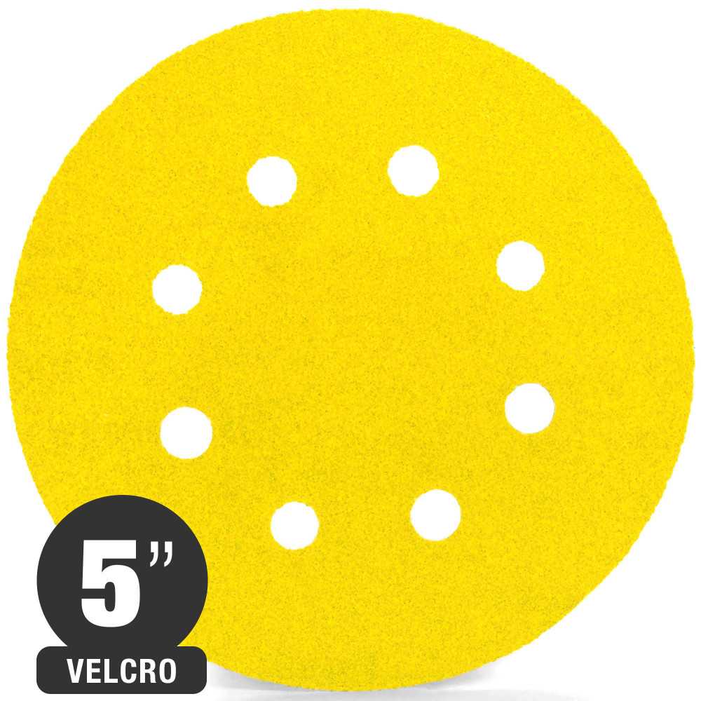 Disco Lija con Velcro - Madera, Laca, Pintura - 8 Perf. 5" Grano 150 - Siarexx Cutt