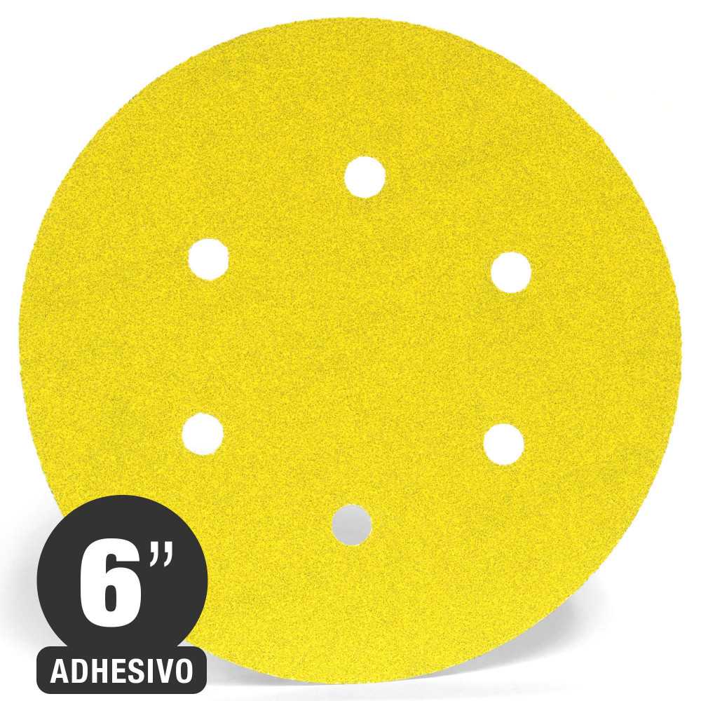 Disco Lija con Adhesivo 6 Perf. 6" Grano 80 - Siarexx Cutt