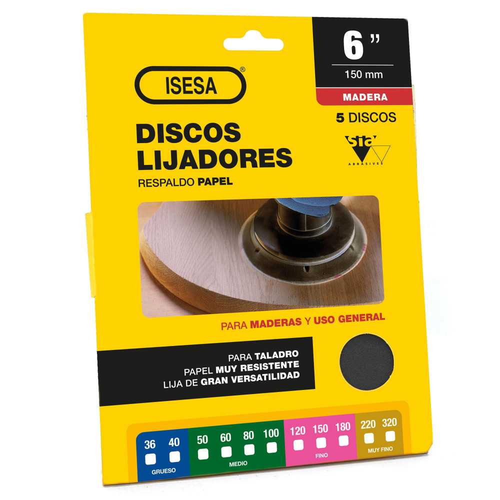 Display Discos Lijadores SIA Papel Siawood 6" P60 - 767687