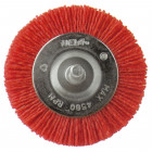 Grata Circular Fibra Abrasiva Roja 3" (75mm) - Grano 80 (grueso) - Vástago 1/4'' - Hela