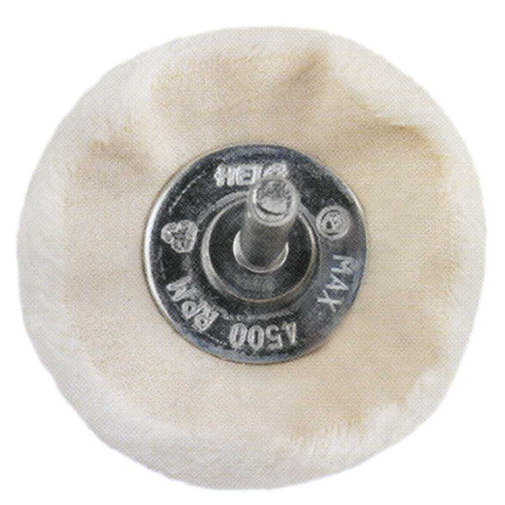 Disco para pulir 2.5" - Tela de algodón - Metales y Joyas - Vástago 1/4'' - Hela