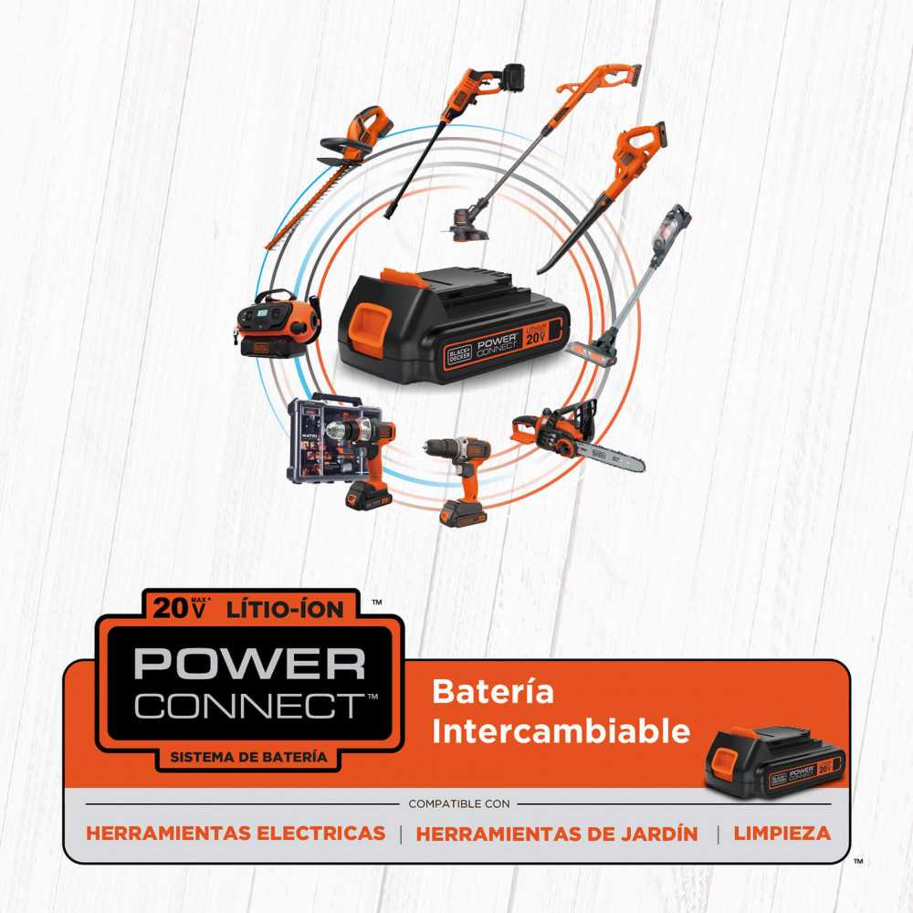 Soplador Inalámbrico 20V + batería + cargador Black&Decker LSW221-B2C