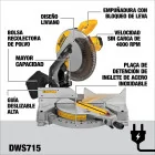 Sierra Ingleteadora 12" 1600W DeWalt DWS715-B2