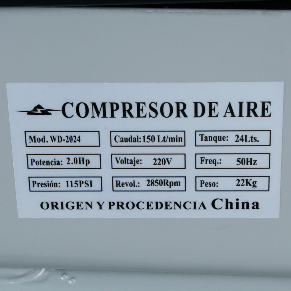 Compresor 24 litros 2hp WD-2024 Everest MI-EVE-054300