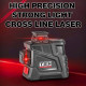 Nivel Laser Inalámbrico de líneas cruzadas rojas 3 líneas 0-10m 638nm Tehtools TM1112