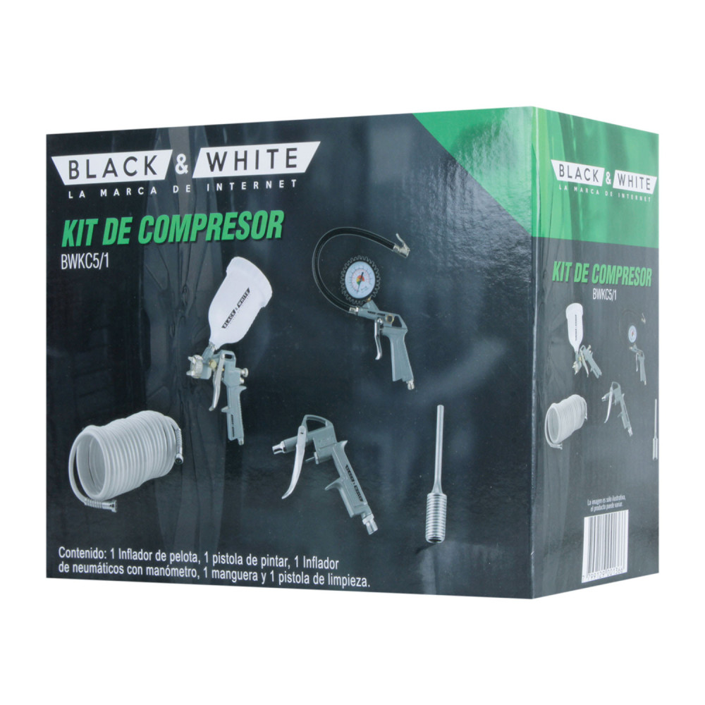 Kit Compresor 5 Piezas BWKC5/1 Black & White MI-BYW-055391