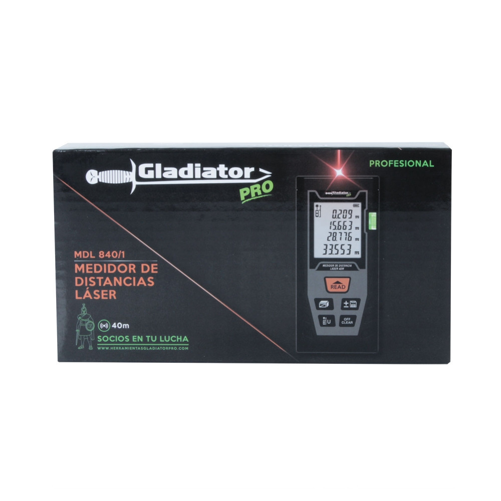 Medidor de distancia Láser 40 mt MDL 840/1 Gladiator MI-GLA-055510