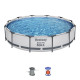 Piscina Steel Pro Max™ Gris 3.66MX76Cm Pool Set Bestway 56416