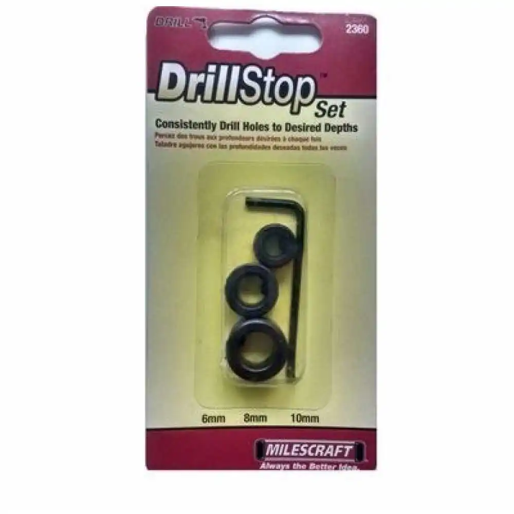 Juego de topes 3 pcs DrillStop Set Milescraft 2360
