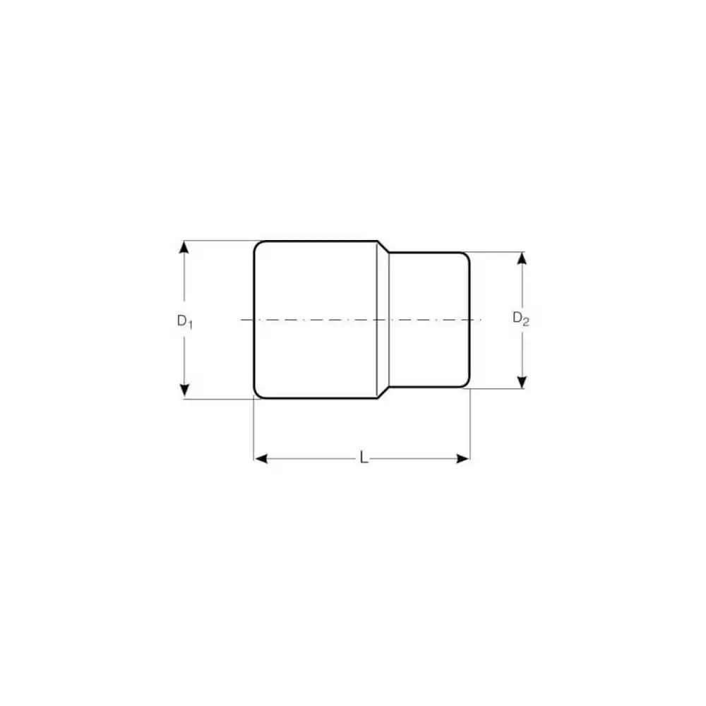 Dado Hexagonal 1/2" x 25 mm Bahco 7800SM-25